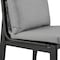 Armen Living Grand Outdoor Patio 5-Piece Round Dining Table Set in Aluminum with Gray Cushions 840254332751 - alternate 3